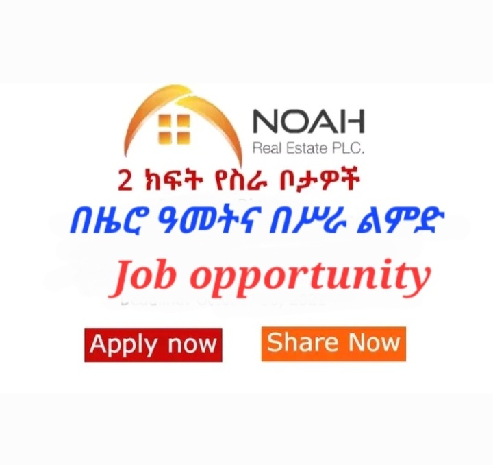 Noah Real Estate PLC Job Vacancy Announcement (For fresh and ...